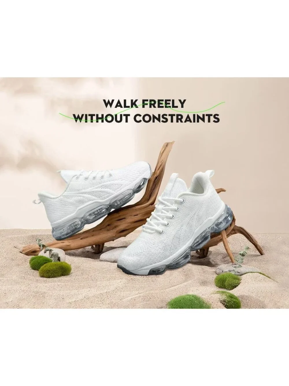 🆕Women's White Grey Walking Running Shoes Air Cushion Breathable Sneakers